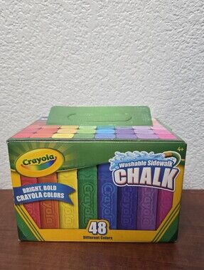 Crayola Washable Sidewalk Chalk 48 Colors NIB